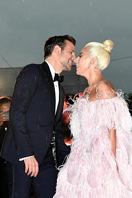 Bradley Cooper and Lady Gaga attend A Star Is Born premiere.  Red Carpet 75th Venice International Film Festival, Italy 31-08-2018.-stock-photo